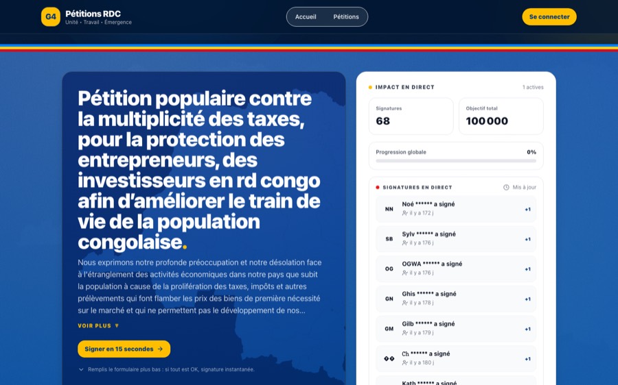 Aperçu — Génération 4 Pétitions