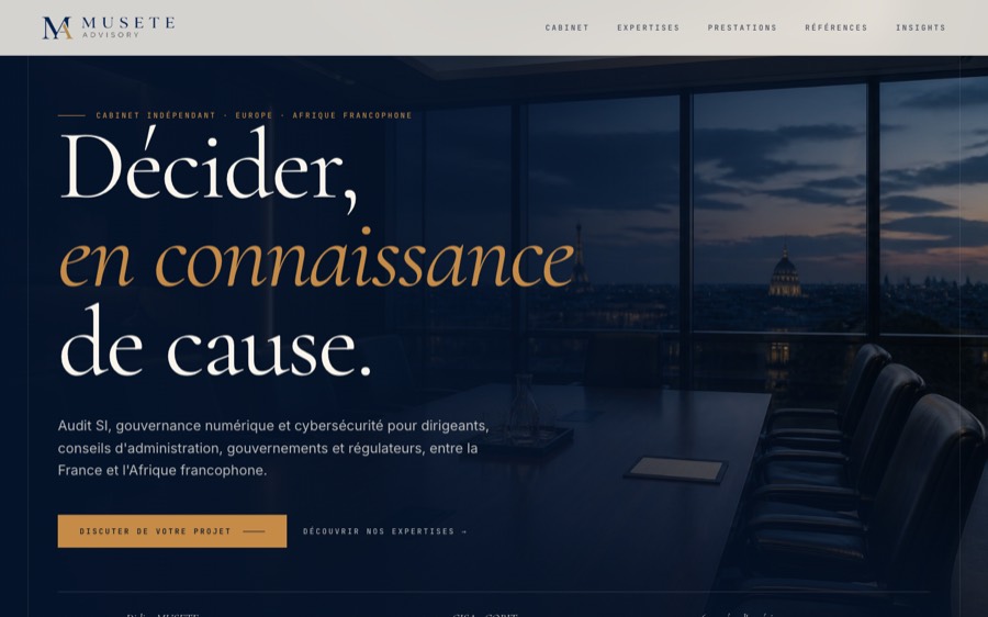 Aperçu — MUSETE Advisory