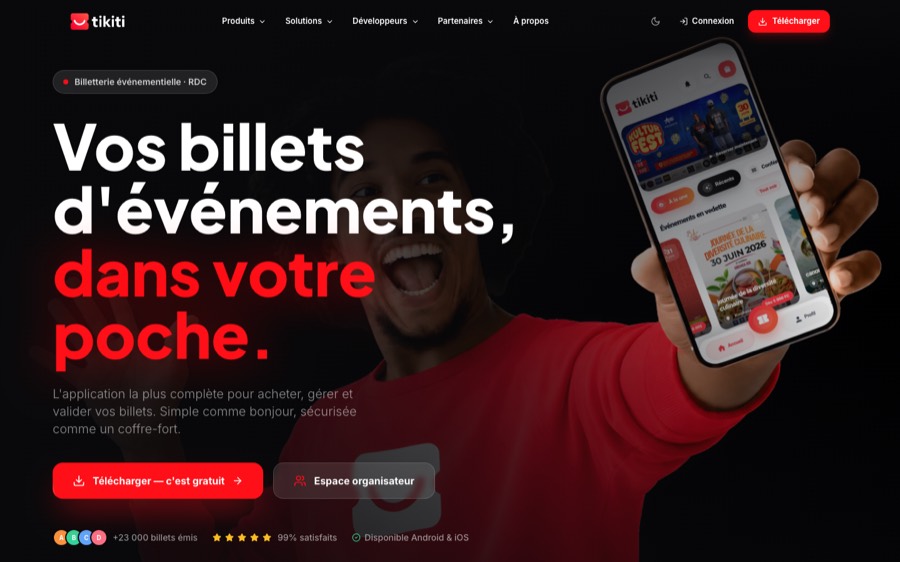 Aperçu du site tikiti.io